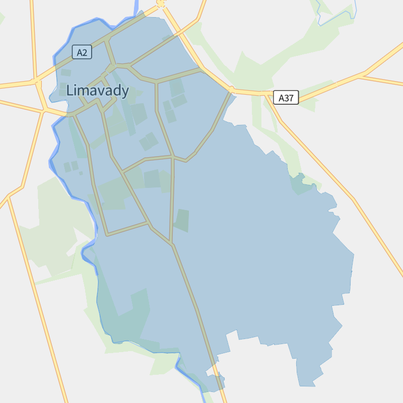 Limavady geographic boundaries light outline
