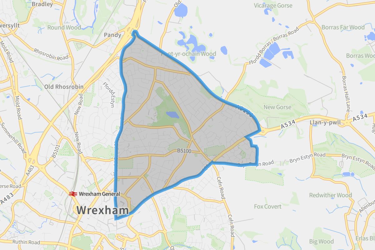 Acton geographic boundaries light outline