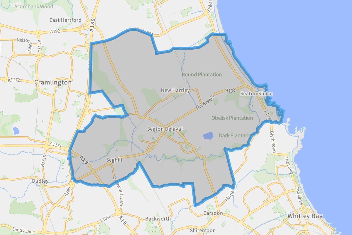 Seaton Valley geographic boundaries light outline