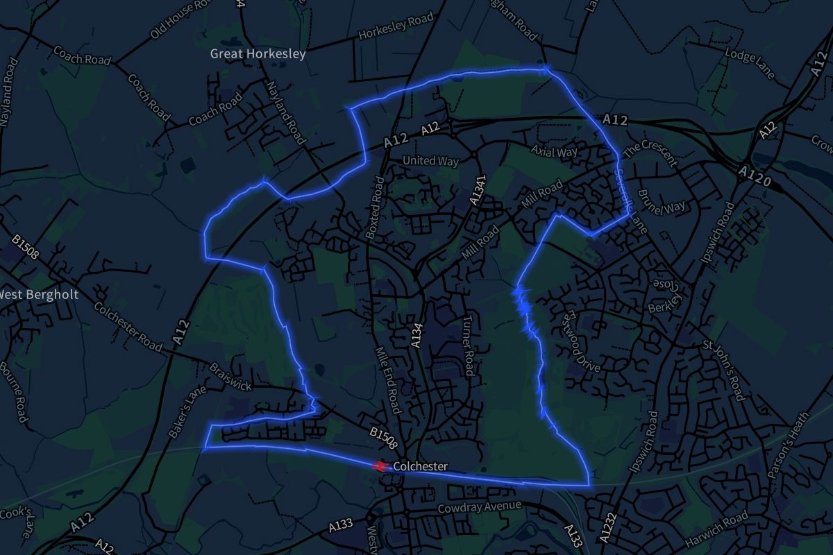 Myland geographic boundaries dark outline