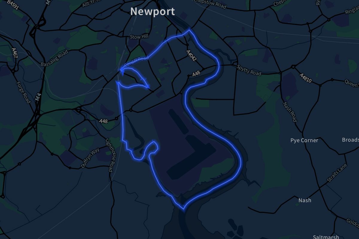 Pillgwenlly geographic boundaries dark outline