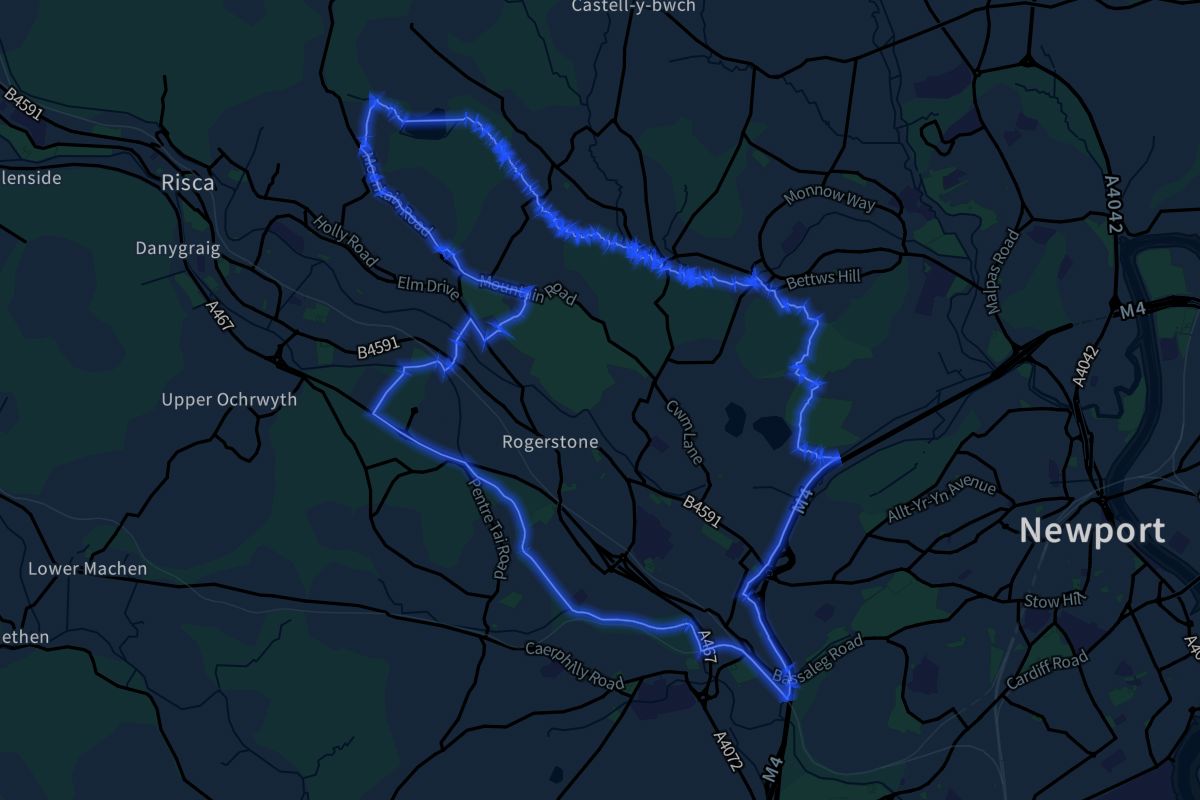 Rogerstone geographic boundaries dark outline