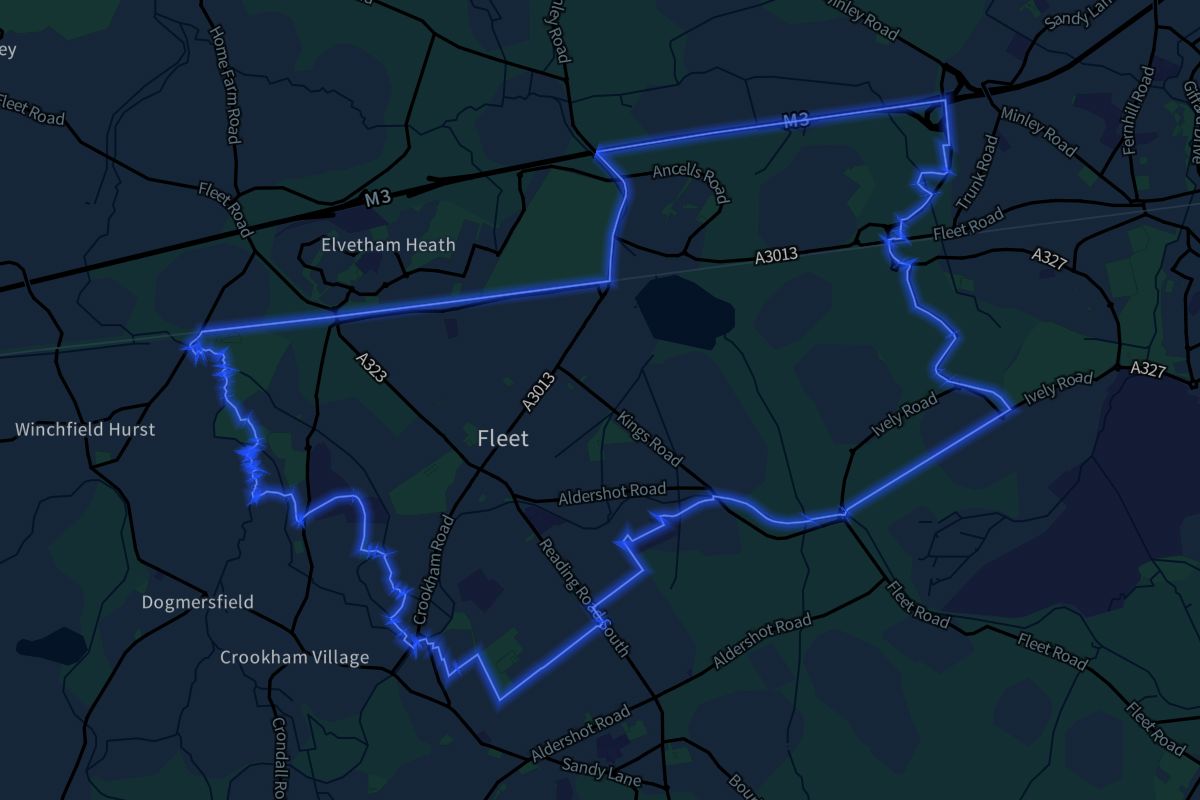 Fleet geographic boundaries dark outline