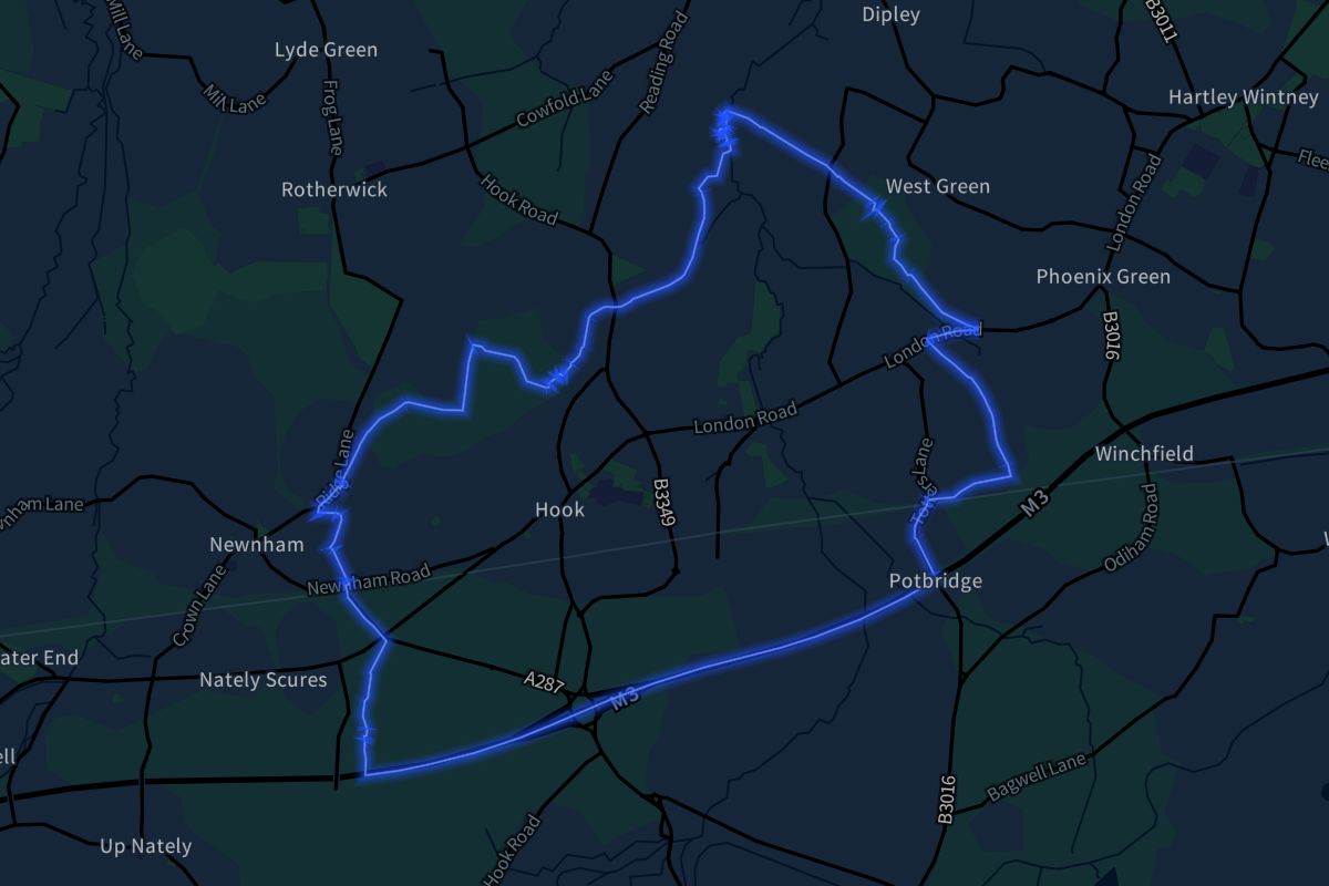Hook geographic boundaries dark outline