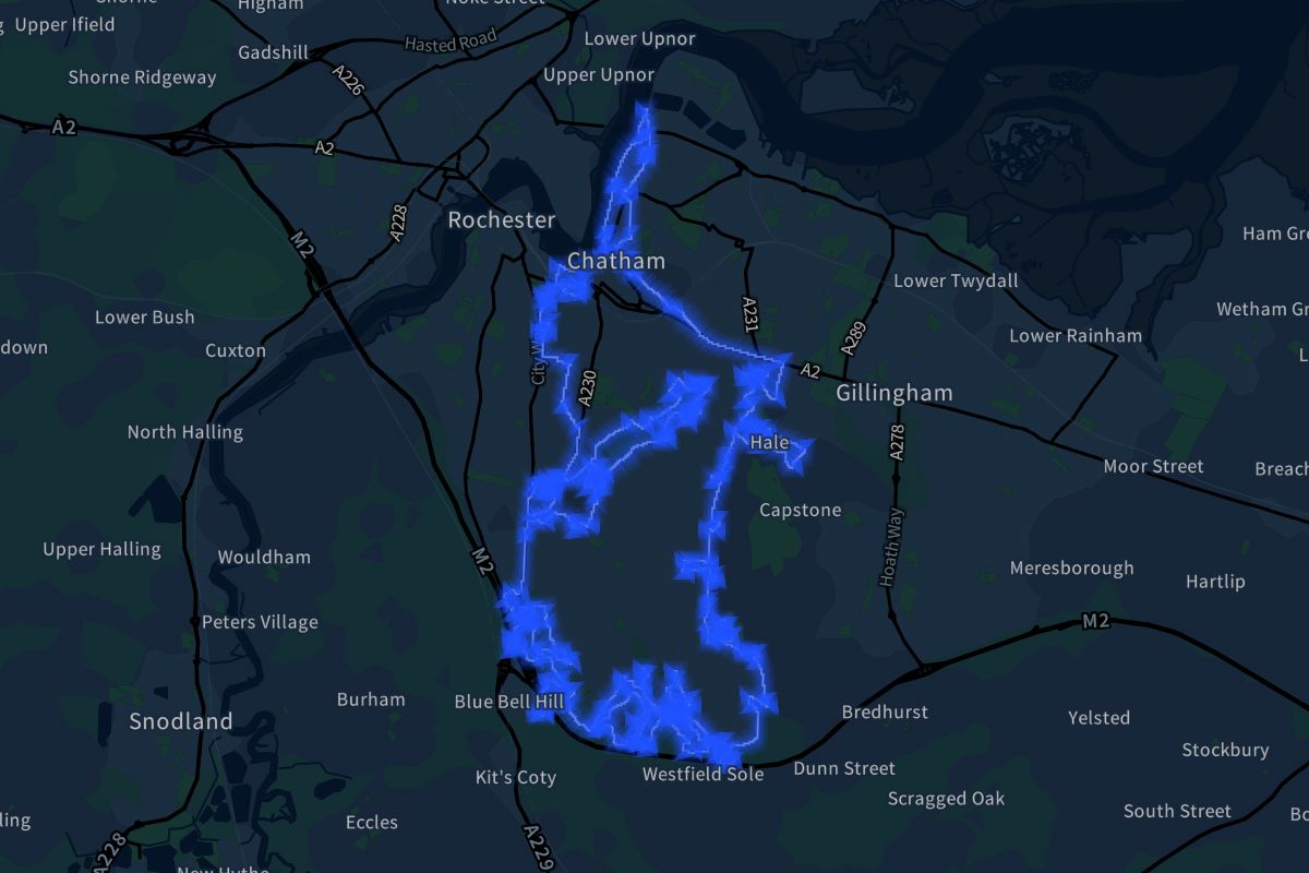Chatham geographic boundaries dark outline