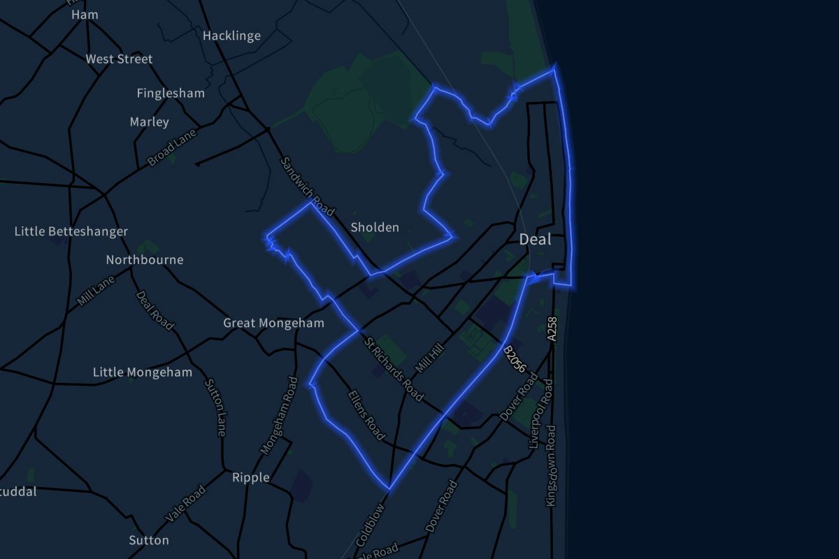 Deal geographic boundaries dark outline