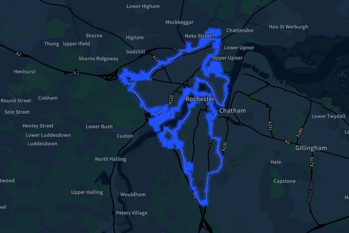 Rochester geographic boundaries dark outline