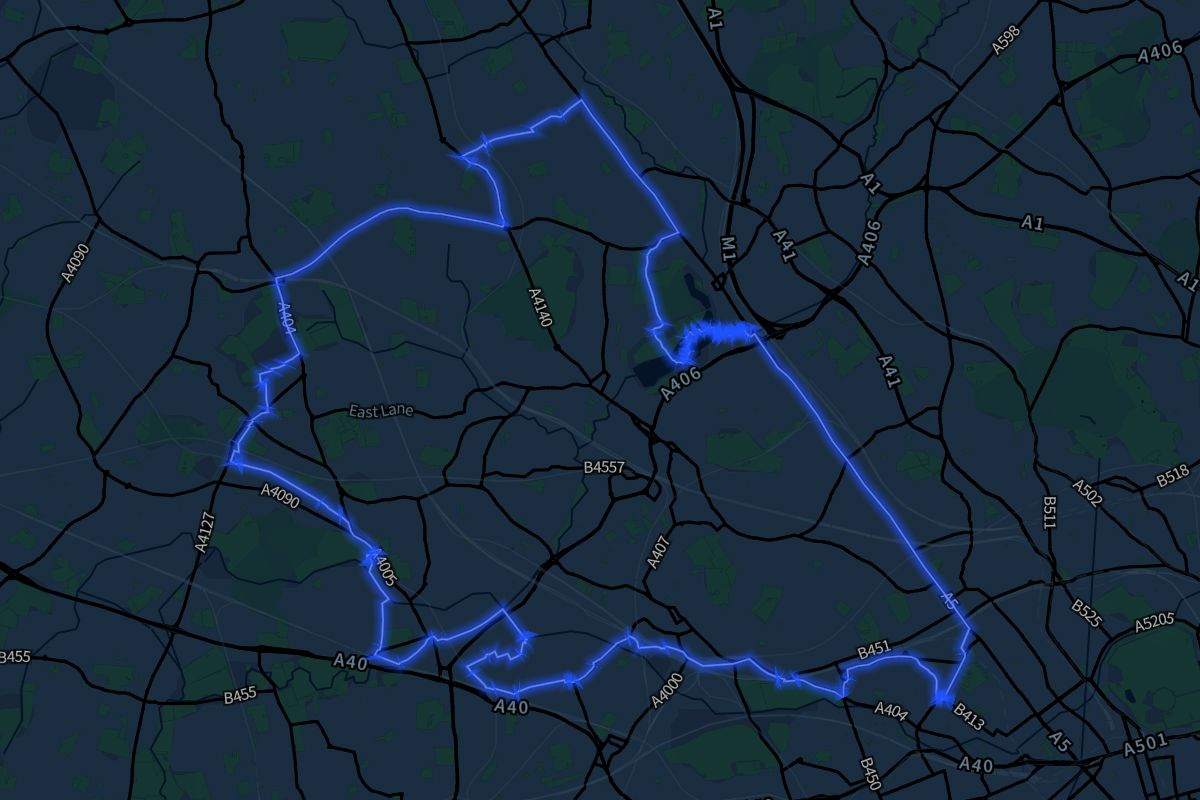 Brent geographic boundaries dark outline