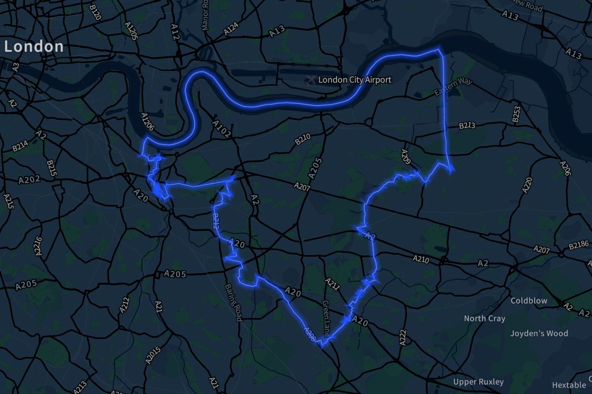 Greenwich geographic boundaries dark outline