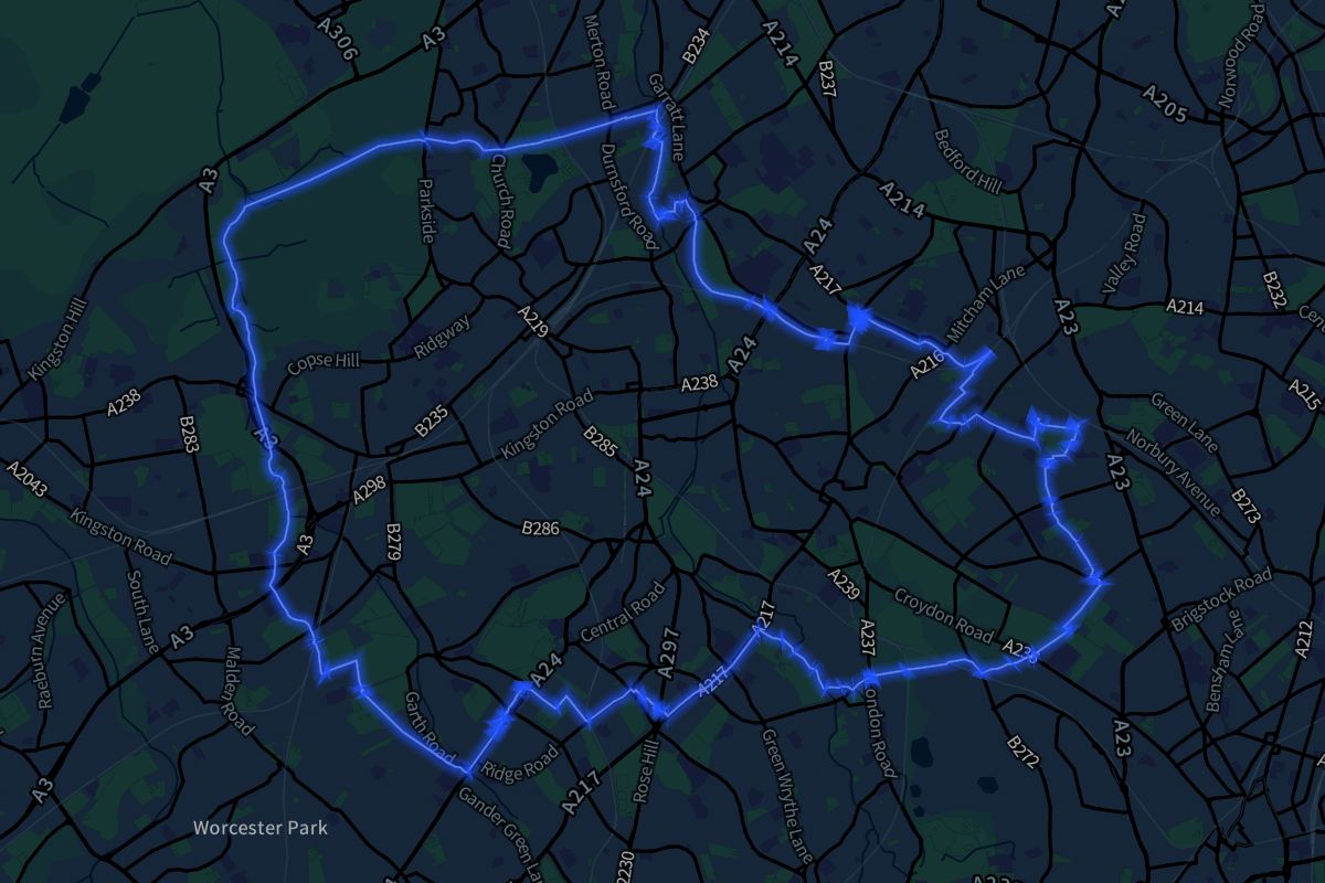 Merton geographic boundaries dark outline