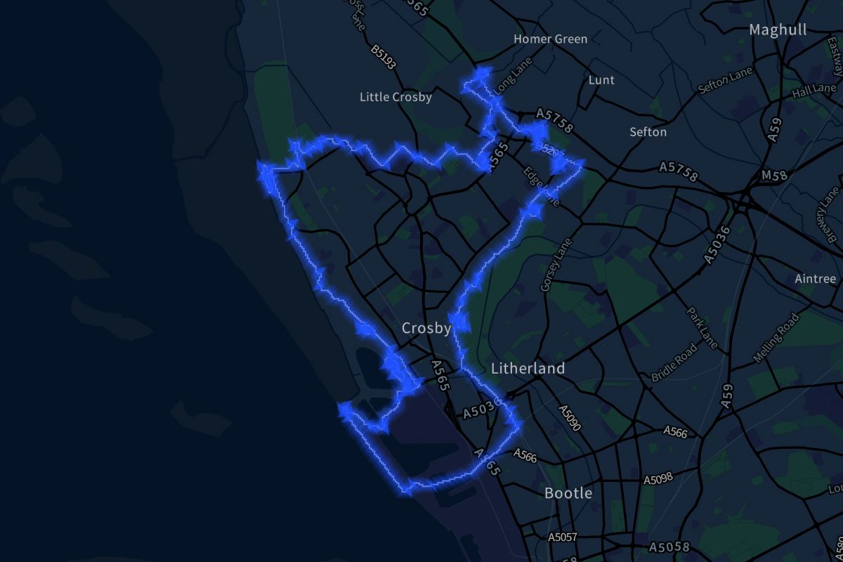 Crosby geographic boundaries dark outline