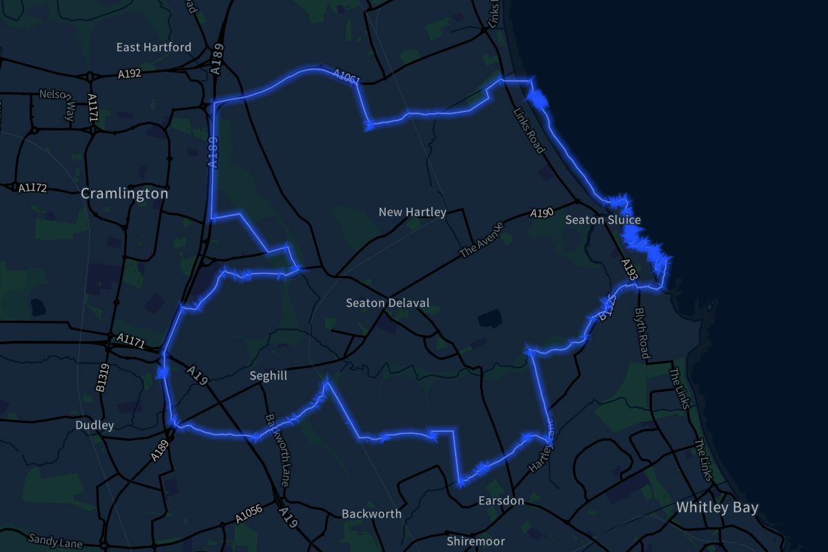 Seaton Valley geographic boundaries dark outline