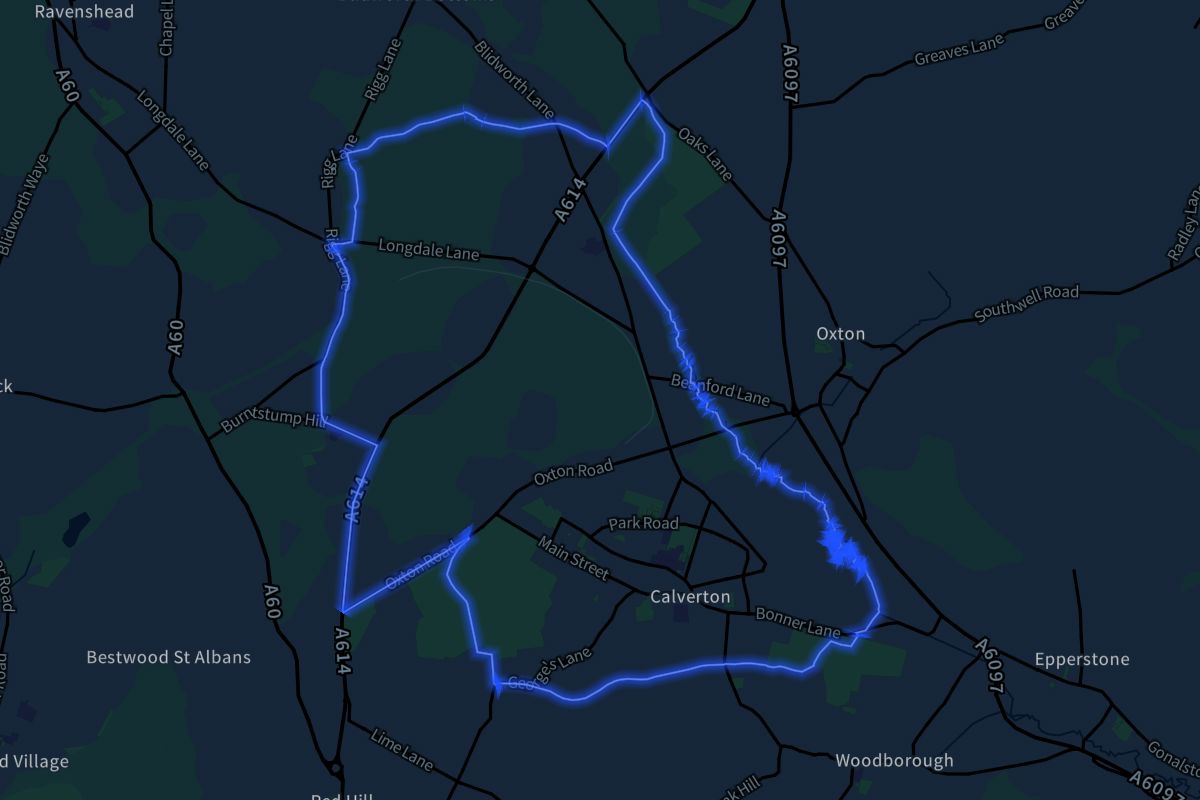 Calverton geographic boundaries dark outline