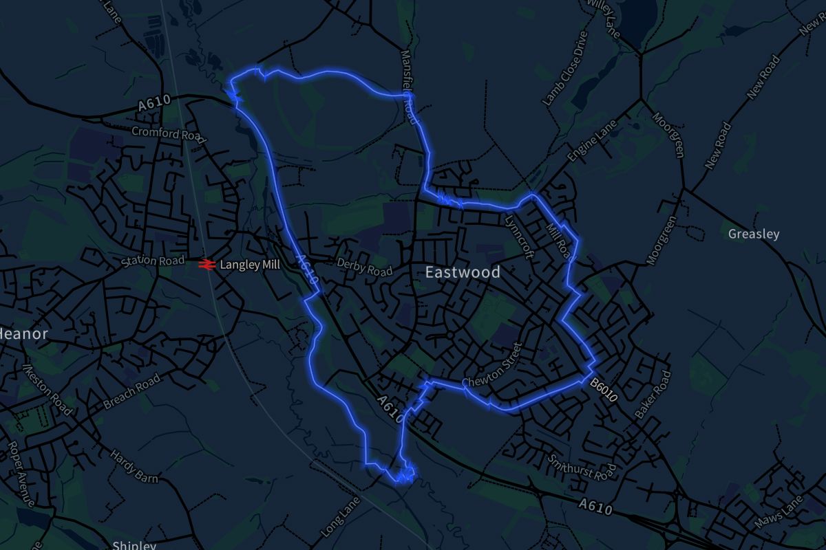Eastwood geographic boundaries dark outline
