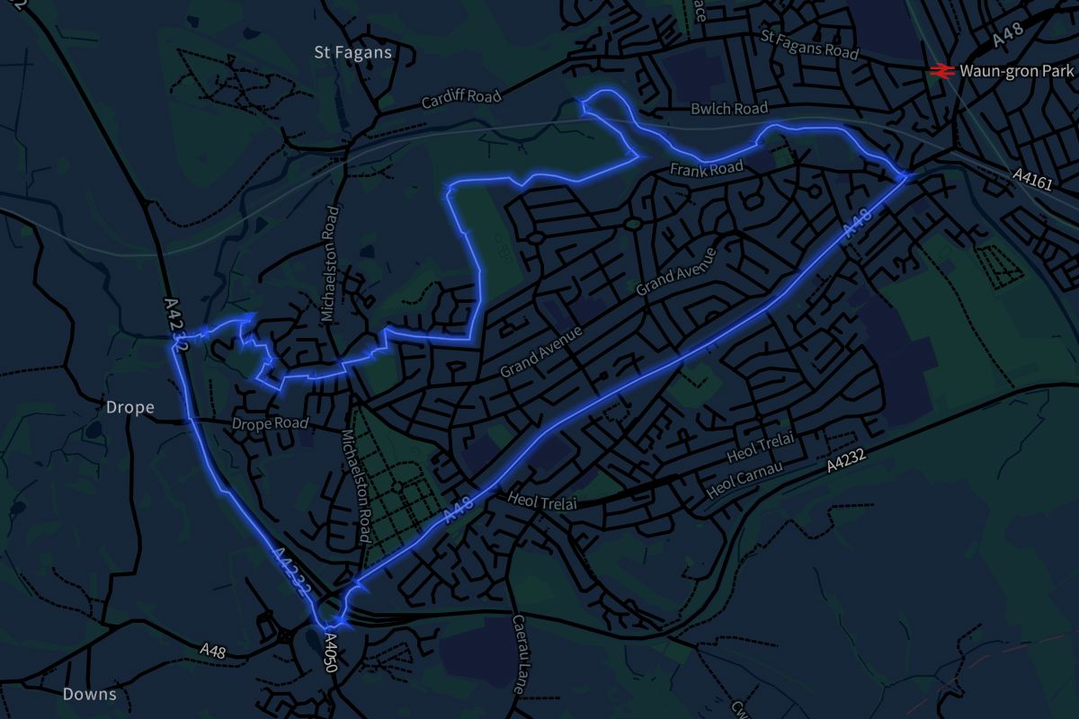 Ely geographic boundaries dark outline