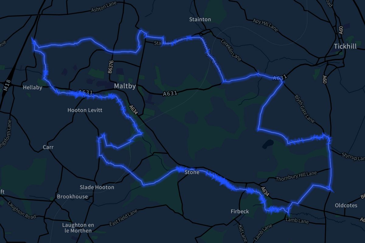 Maltby geographic boundaries dark outline