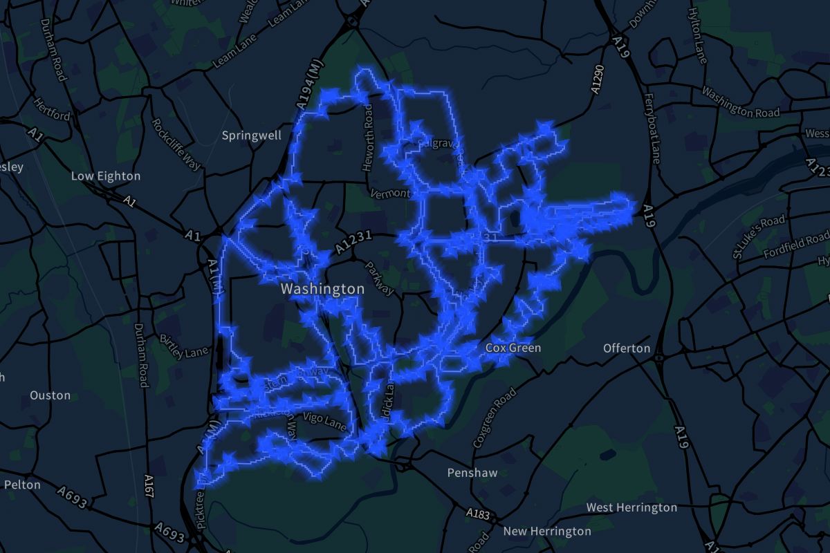 Washington geographic boundaries dark outline