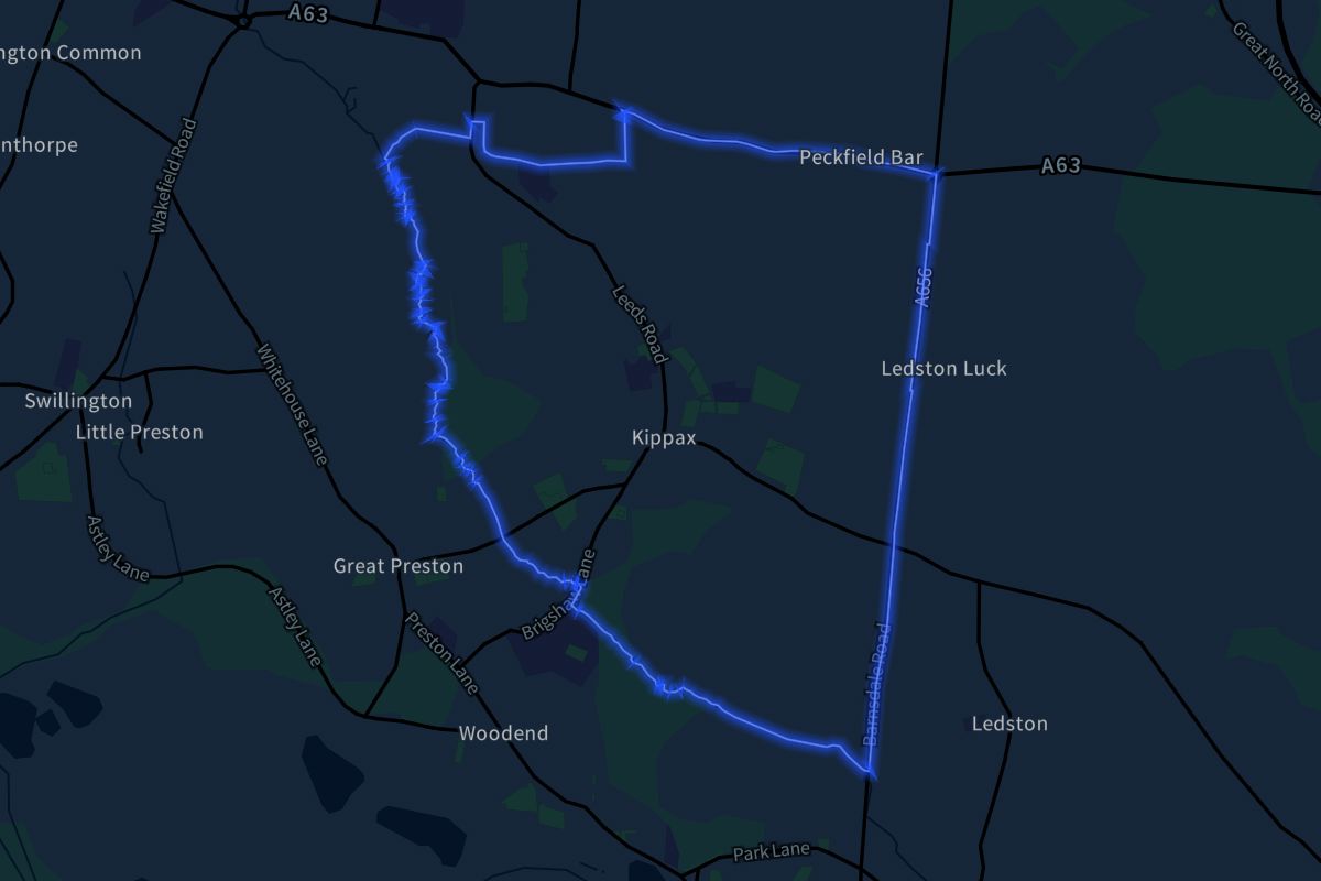 Kippax geographic boundaries dark outline
