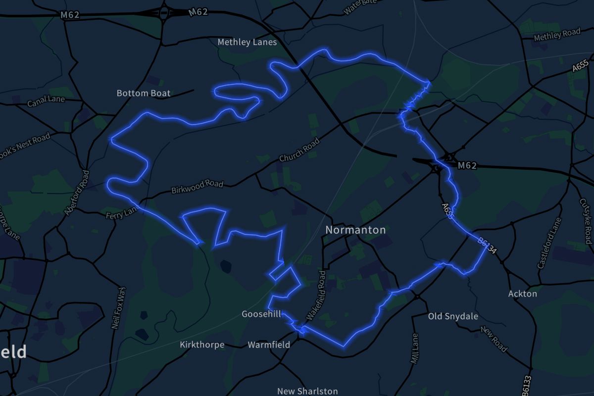 Normanton geographic boundaries dark outline